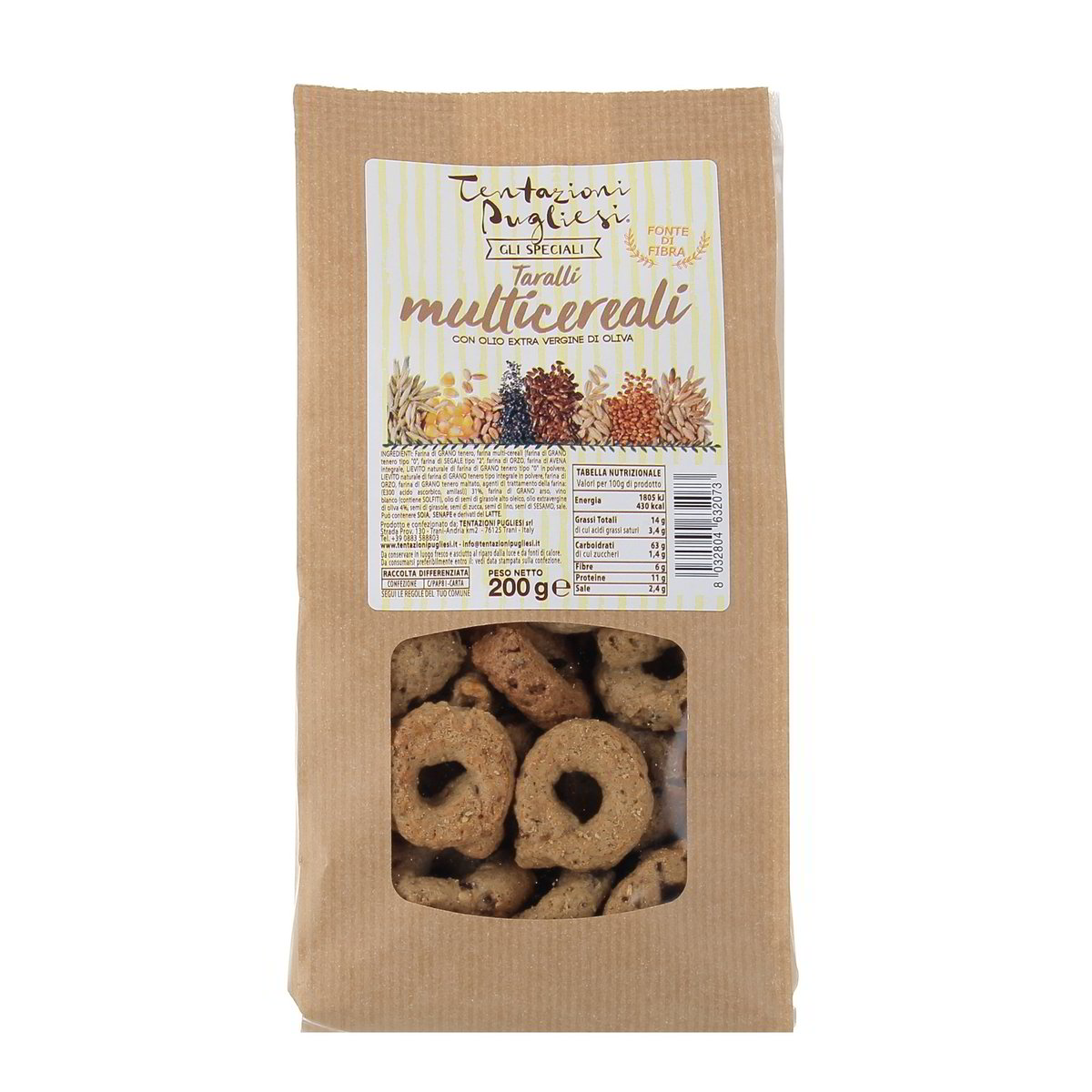 Tentazioni Pugliesi Taralli Multicereali All'olio Extra Vergine Di Oliva 200 g