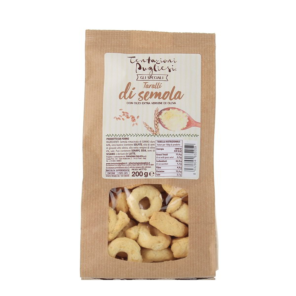 Tentazioni Pugliesi Taralli Di Semola Con Olio Extravergine Di Oliva 200 g