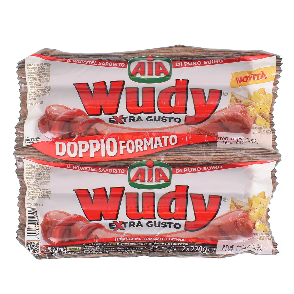 AIA Wurstel Wudy Extra Gusto Doppio Formato 2x220 g