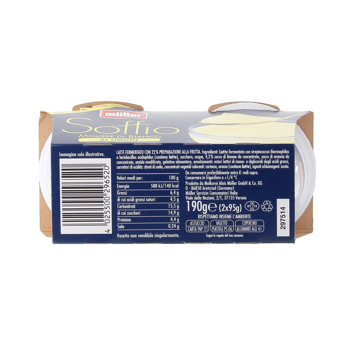 Müller Soffio Mousse Di Bianco Al Limone 2x95 g — immagine 3