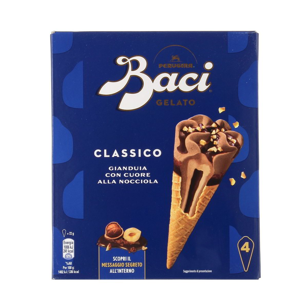 Baci Perugina GELATO CLASSICO GIANDUIA CON CUORE ALLA NOCCIOLA x4 288 g