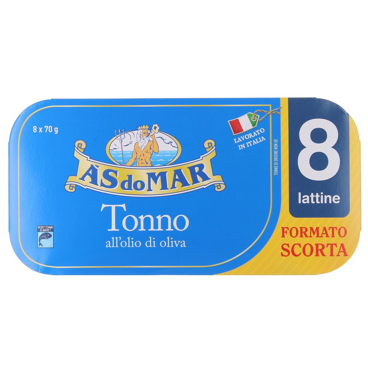 AS DO MAR Tonno All'olio Di Oliva 8x70 g - sgocciolato 8x52 g