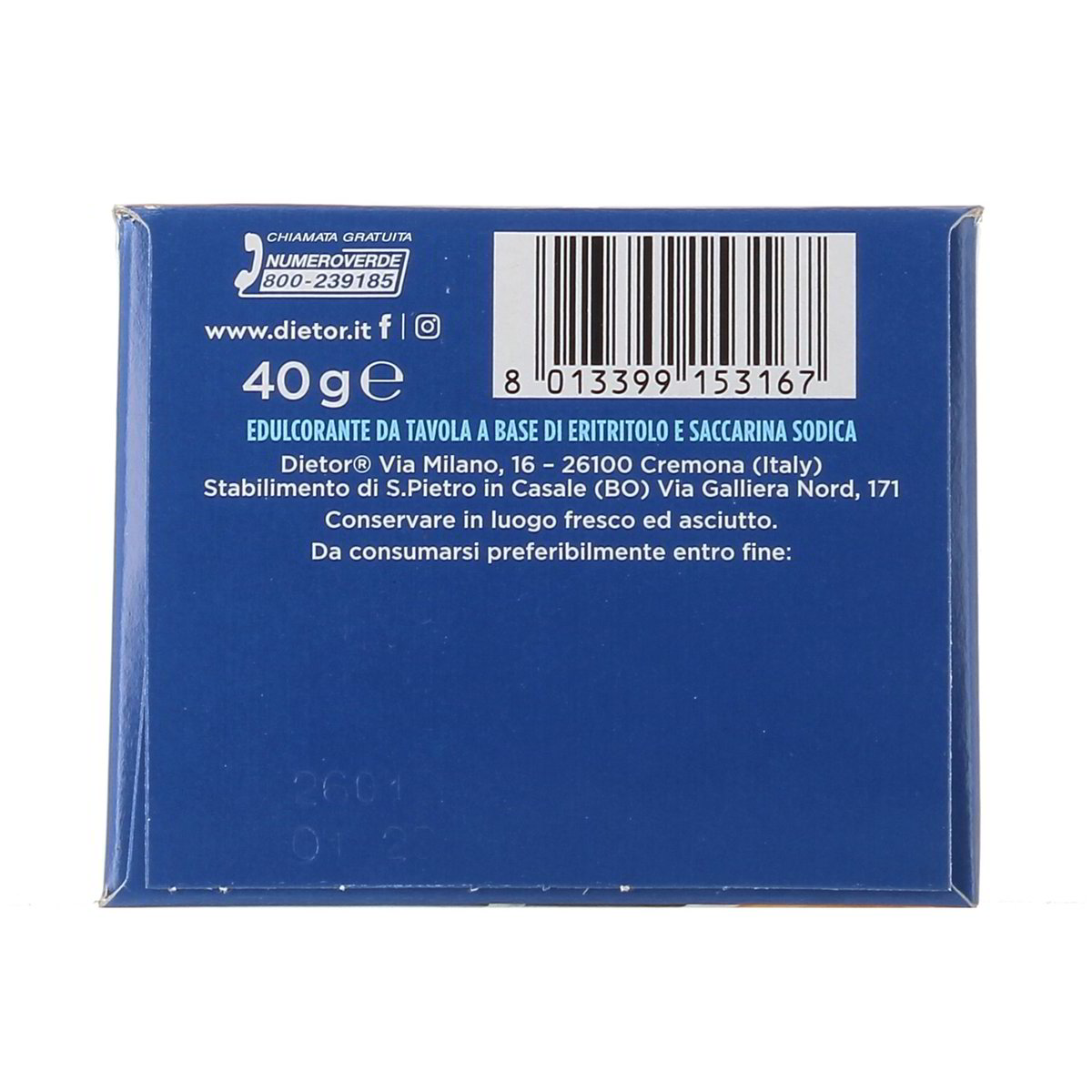 MY Dietor Dolcificante 50 bustine - 40 g totali — immagine 3
