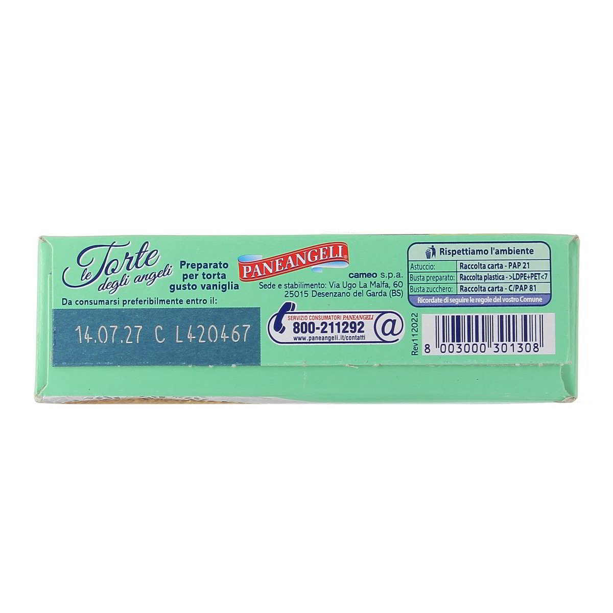 Paneangeli Torta Angeli Vaniglia 410 g — immagine 3