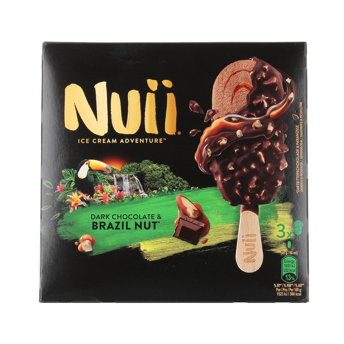 Nuii DARK CHOCOLATE & BRAZIL NUT x3 207 g