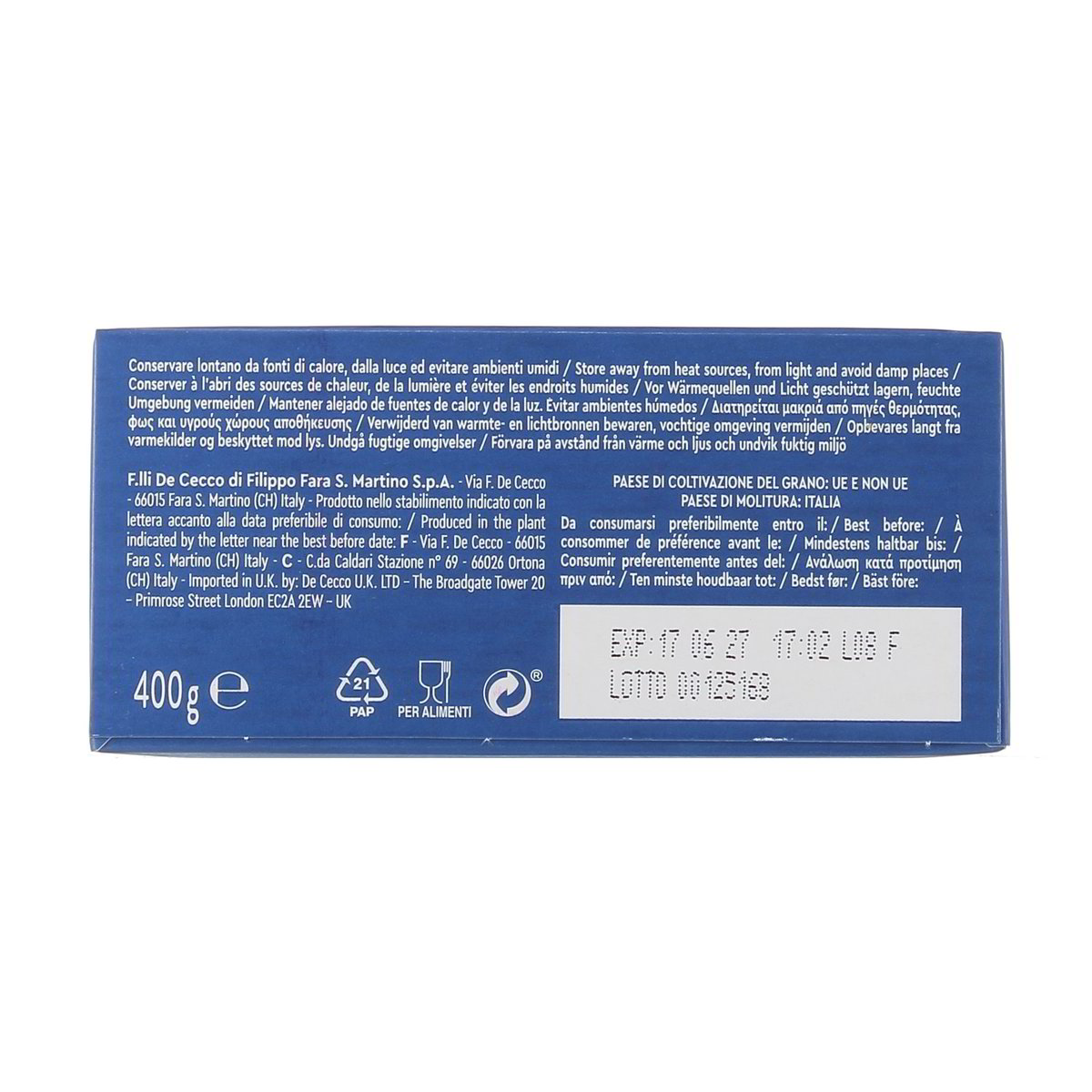 DE Cecco Penne Rigate High Protein 400 g — immagine 3
