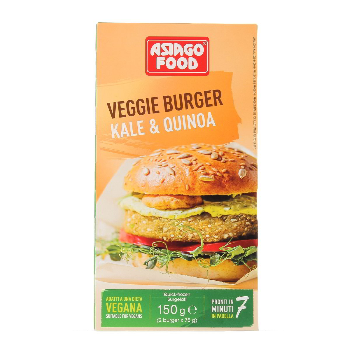 Asiago Food VEGGIE BURGER KALE & QUINOA x2 150 g