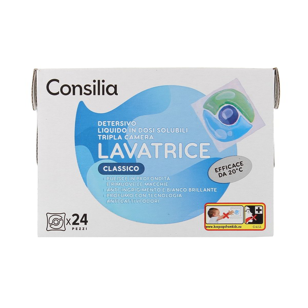 Consilia Detersivo Liquido In Dosi Solubili Lavatrice Classico 24 pezzi