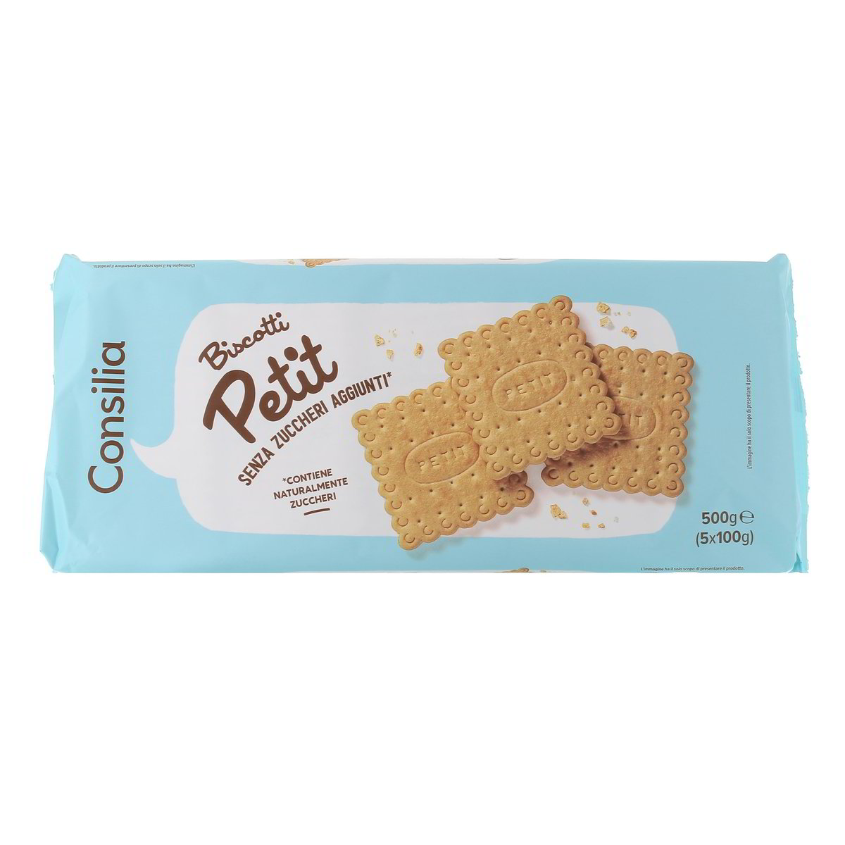 Consilia BISCOTTI PETIT SENZA ZUCCHERI AGGIUNTI x5 500 g