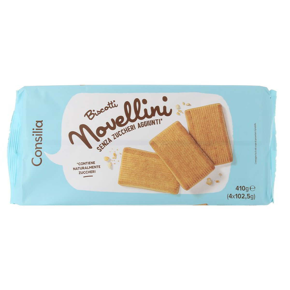 Consilia BISCOTTI NOVELLINI SENZA ZUCCHERI AGGIUNTI x4 410 g