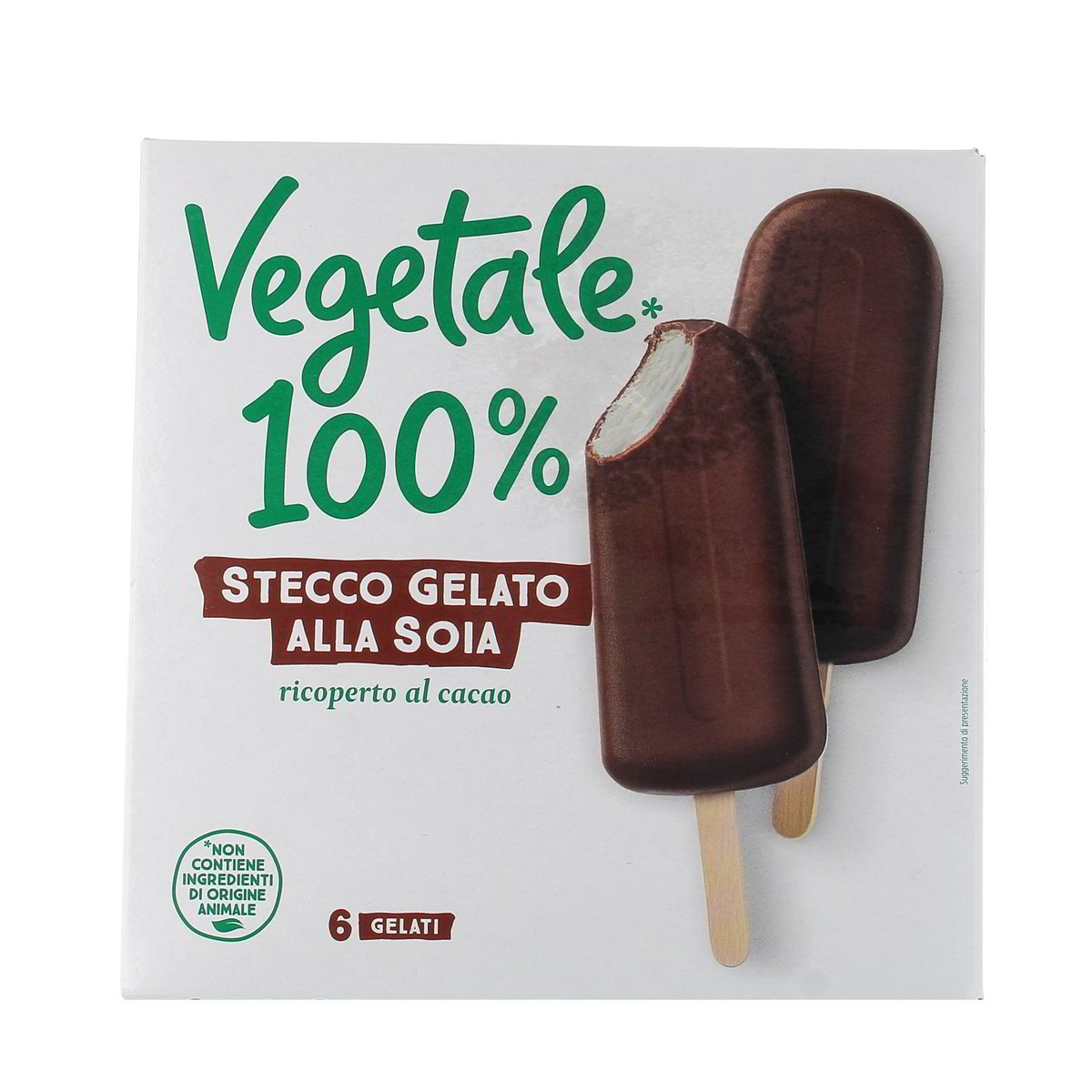 Vegetale 100% STECCO GELATO ALLA SOIA RICOPERTO AL CACAO x6 300 g