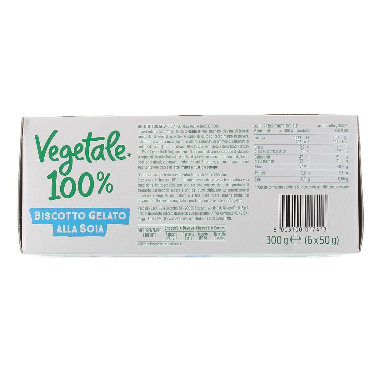 Vegetale 100% BISCOTTO GELATO ALLA SOIA x6 300 g — immagine 3