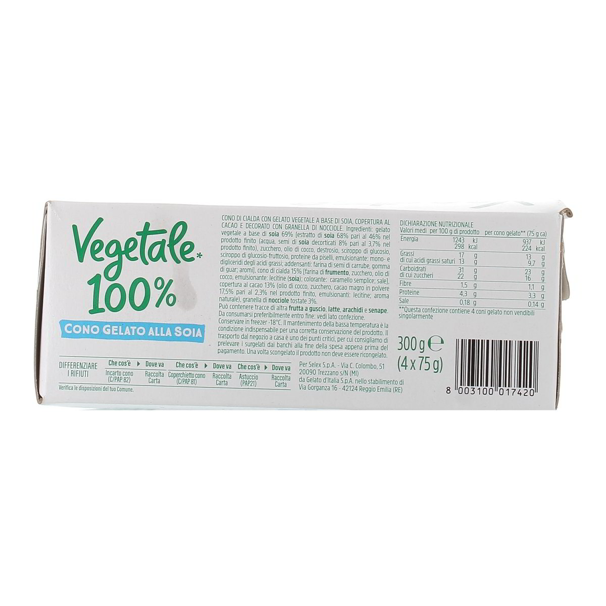 Vegetale 100% CONO GELATO ALLA SOIA x6 300 g — immagine 3