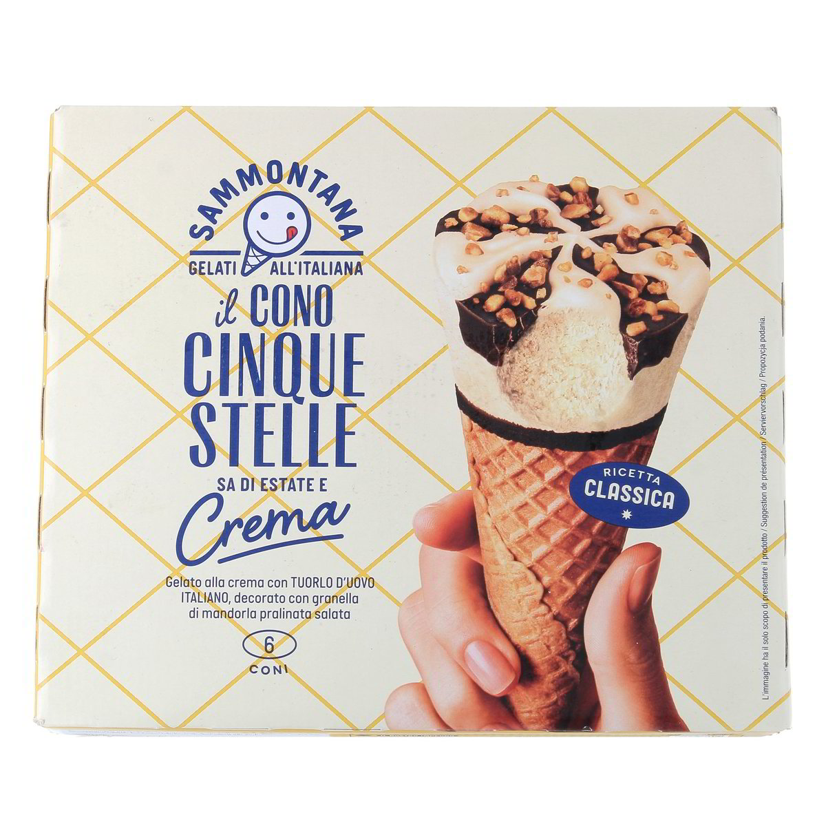 Sammontana IL CONO CINQUE STELLE CREMA x6 450 g