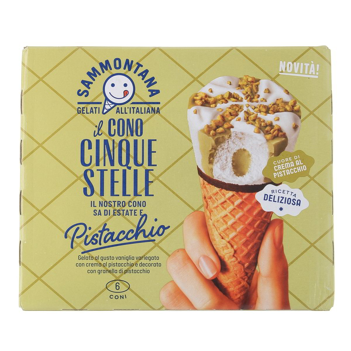 Sammontana IL CONO CINQUE STELLE PISTACCHIO x6 360 g