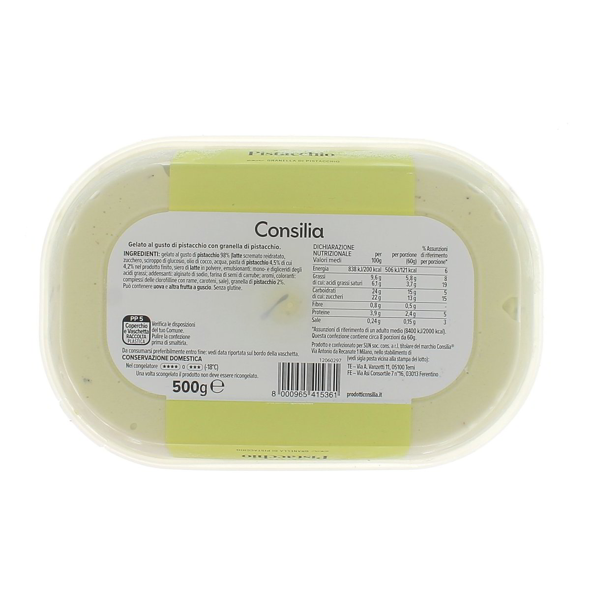 Consilia Gelato Pistacchio 500 g — immagine 3