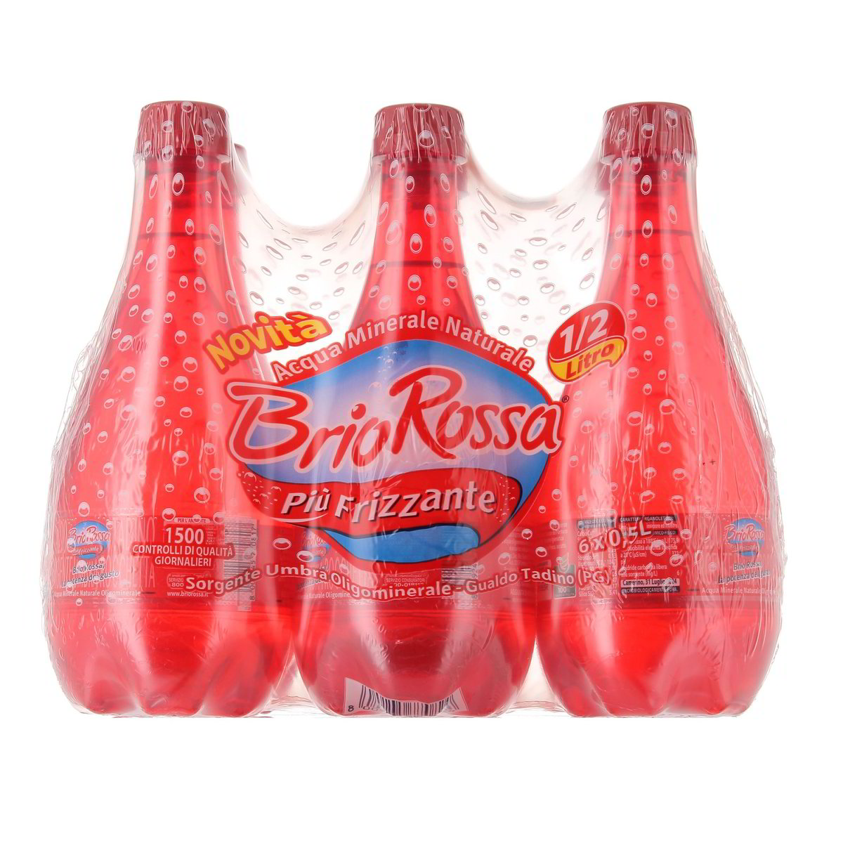 Rochetta Acqua Minerale Naturale Brio Rossa Piu Prizzante 6 bottiglie PICCOLE da 500 ml