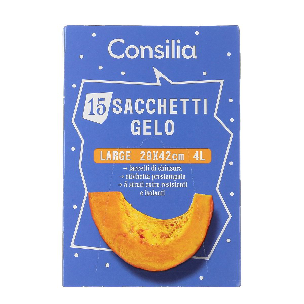 Consilia 15 SACCHETTI GELO LARGE 29x42 CM 4L 15 pezzi
