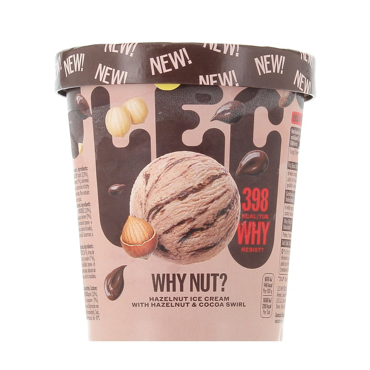 LEC Why Nut? Gelato Alla Nocciola Con Variegato Alla Nocciola E Cacao 273 g