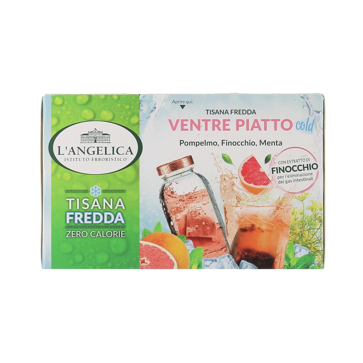 L'Angelica Tisana A Freddo Ventre Piatto Cold Pompelo Finocchio Menta 18 Filtri 36 g