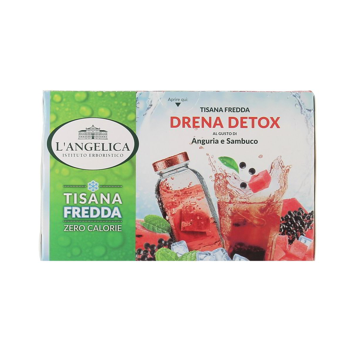 L'Angelica TISANA A FREDDO DRENA DETOX ANGURIA E SAMBUCA 18 filtri 36 g