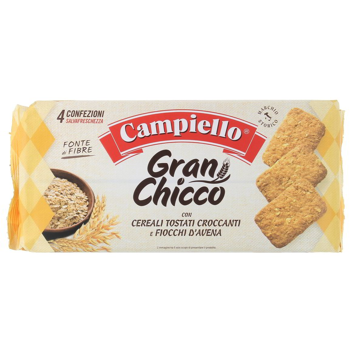 Campiello GRAN CHICCO CON CEREALI TOSTATI CROCCANTI E FIOCCHI D'AVENA x4 410 g