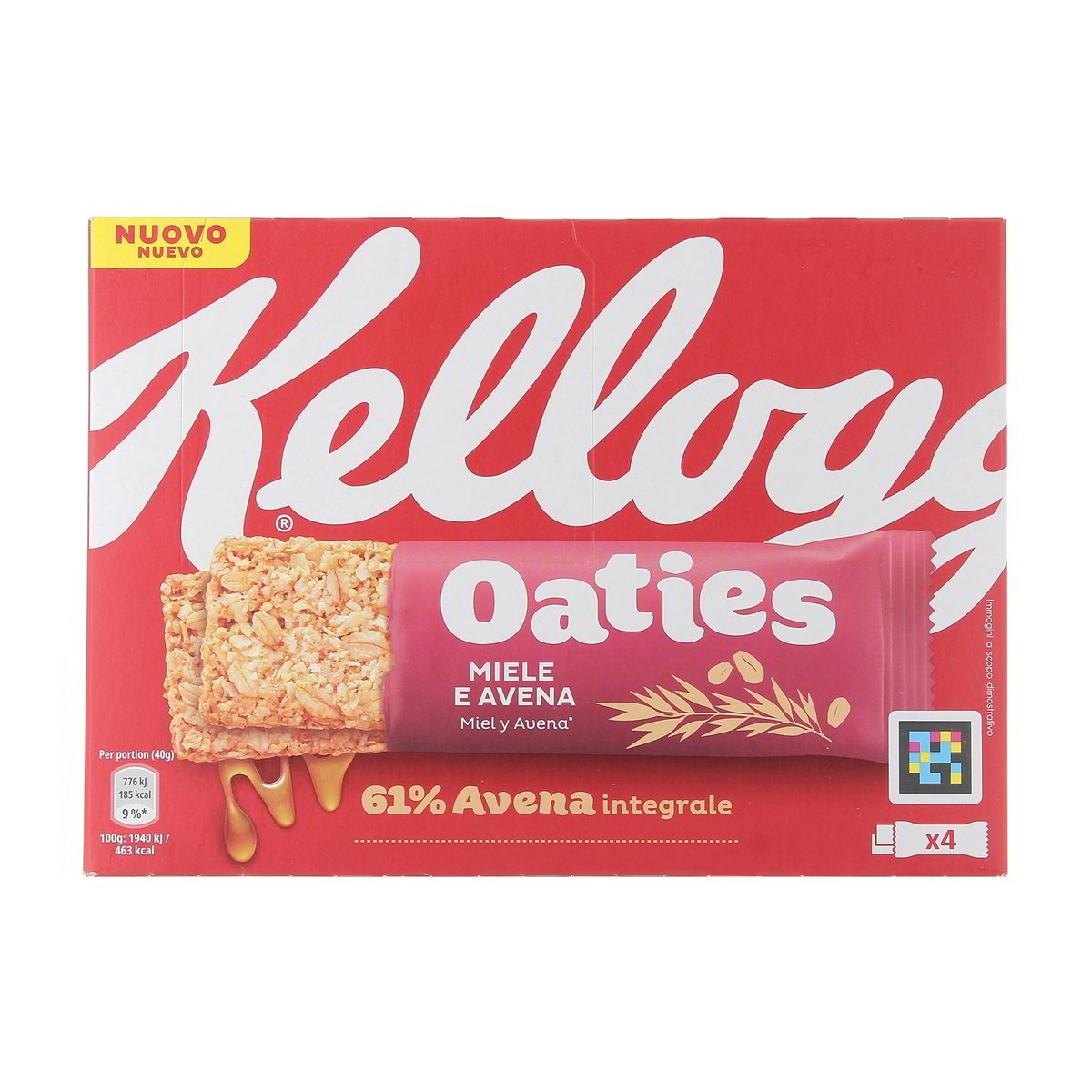 Kellogg'S BARRETTA OATIES MIELE E AVENA x4 160 g