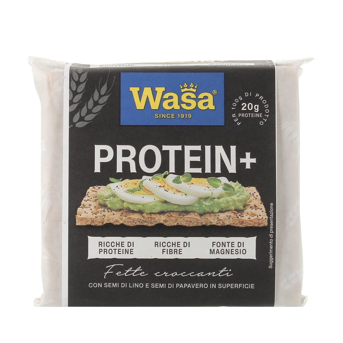 Wasa Fette Croccanti Protein+ Con Semi Di Lino E Semi Di Papavero In Superficie 200 g