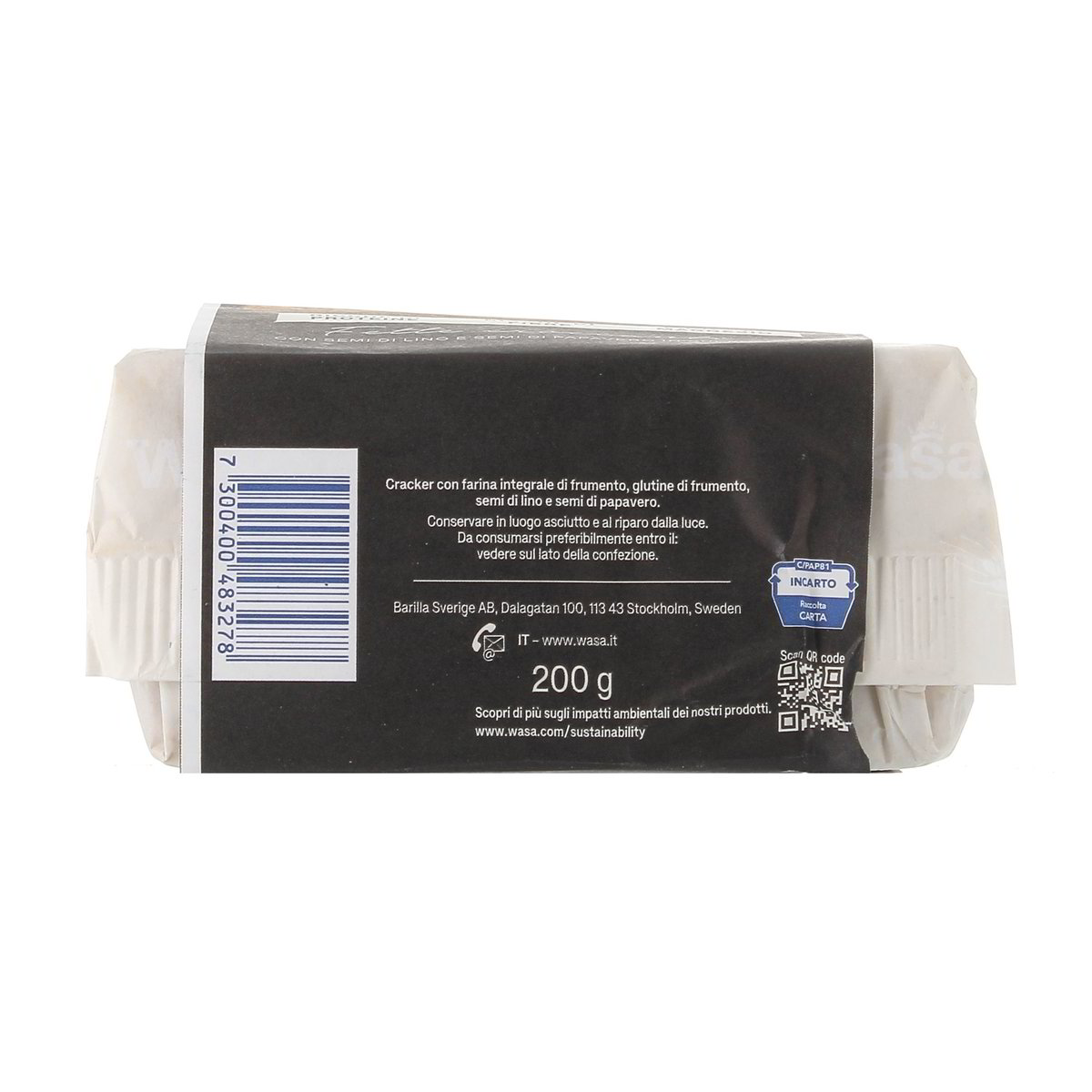 Wasa Fette Croccanti Protein+ Con Semi Di Lino E Semi Di Papavero In Superficie 200 g — immagine 3