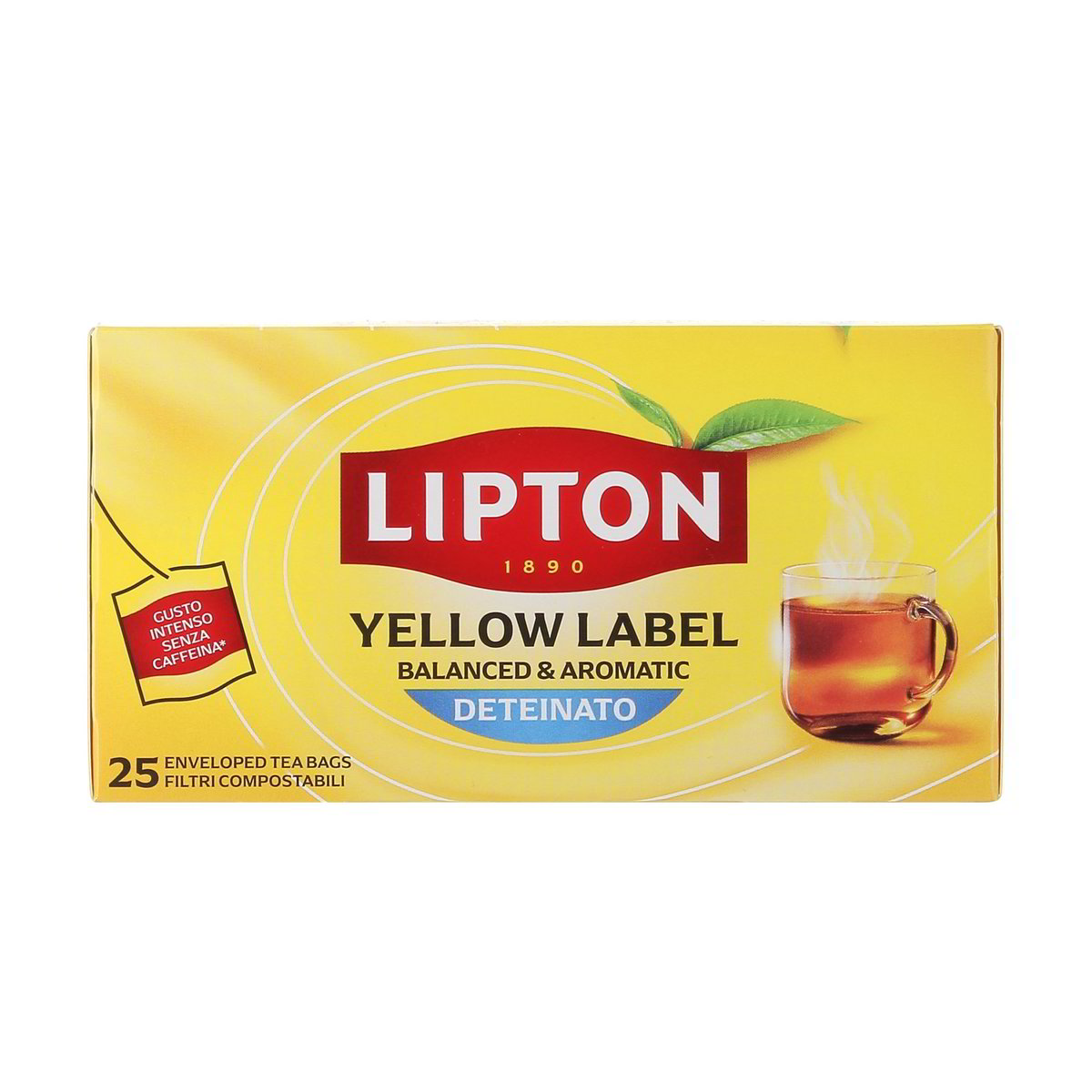 Lipton Yellow Label Tè Deteinato 25 Filtri 37,5 g