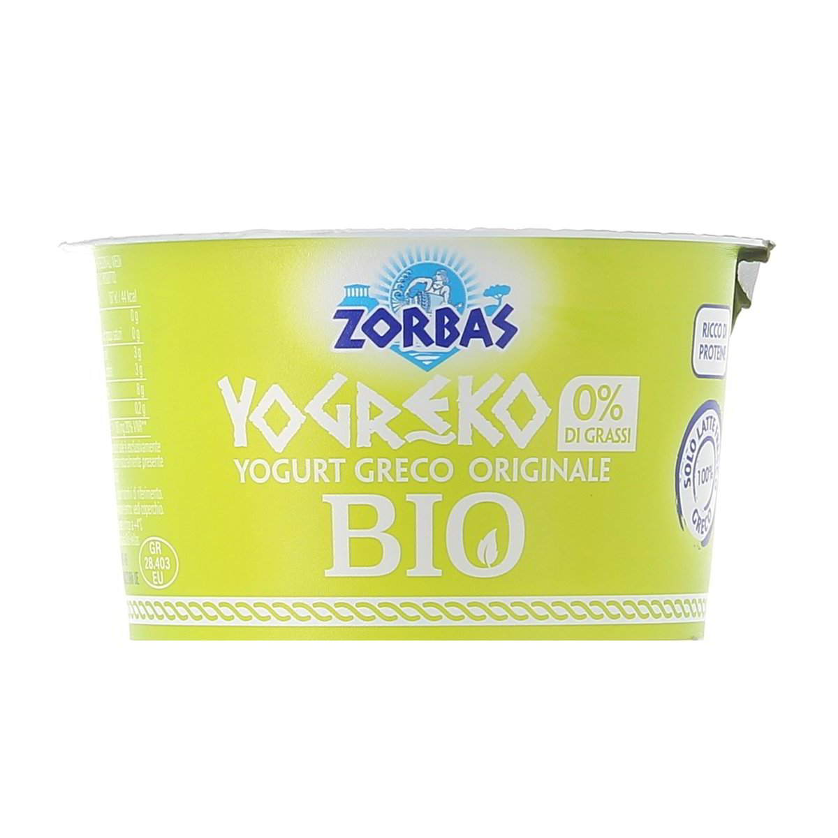 Zorbas Yogreko Yogurt Greco Originale Magro Bio 0% Grassi 150 g