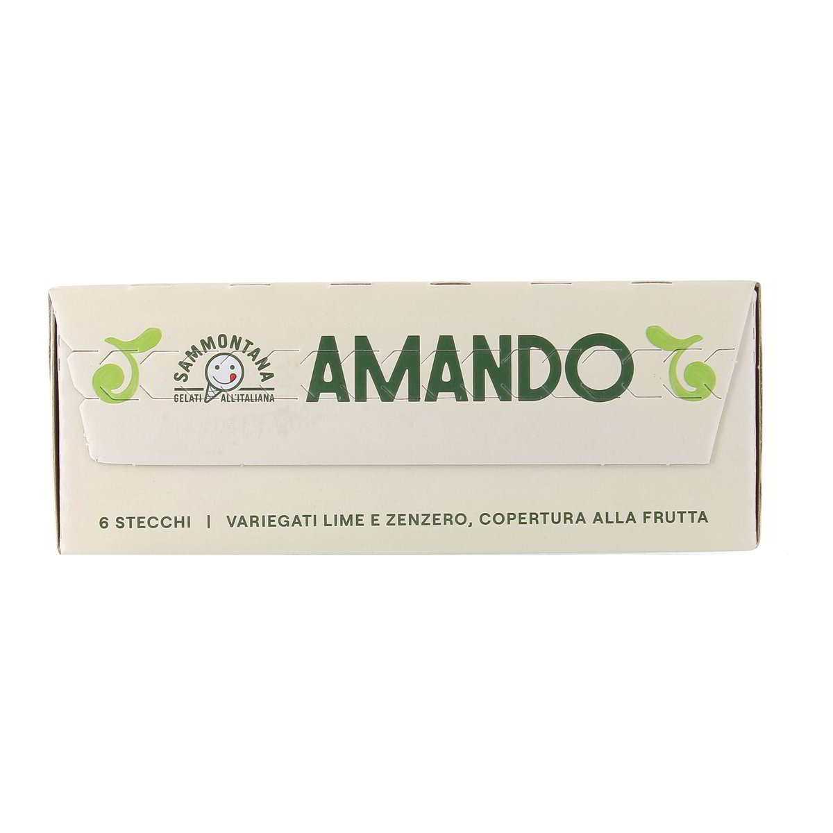 Sammontana AMANDO STECCHI GELATO ALLA VANIGLIA VARIEGATO AL LIME E ZENZERO CON COPERTURA DI SORBETTO ALLA FRUTTA x6 330 g — immagine 3