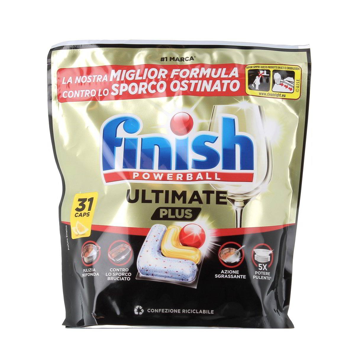Finish Tabs Powerball Ultimate Plus 31 pezzi