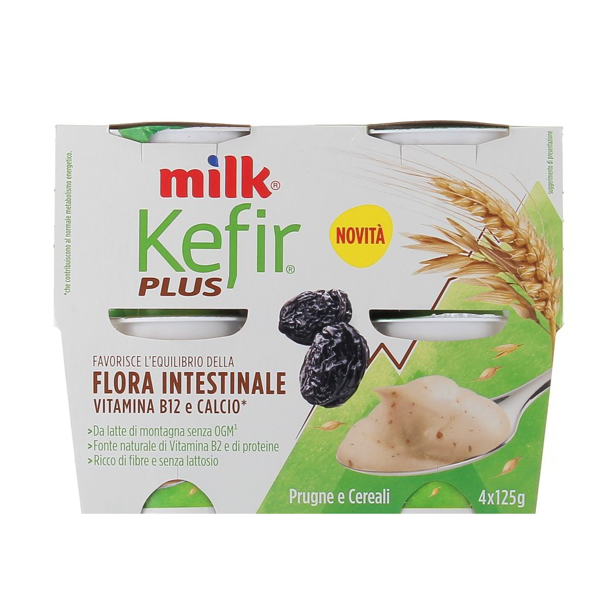 Milk Kefir Plus Prugne E Cereali 4x125 g