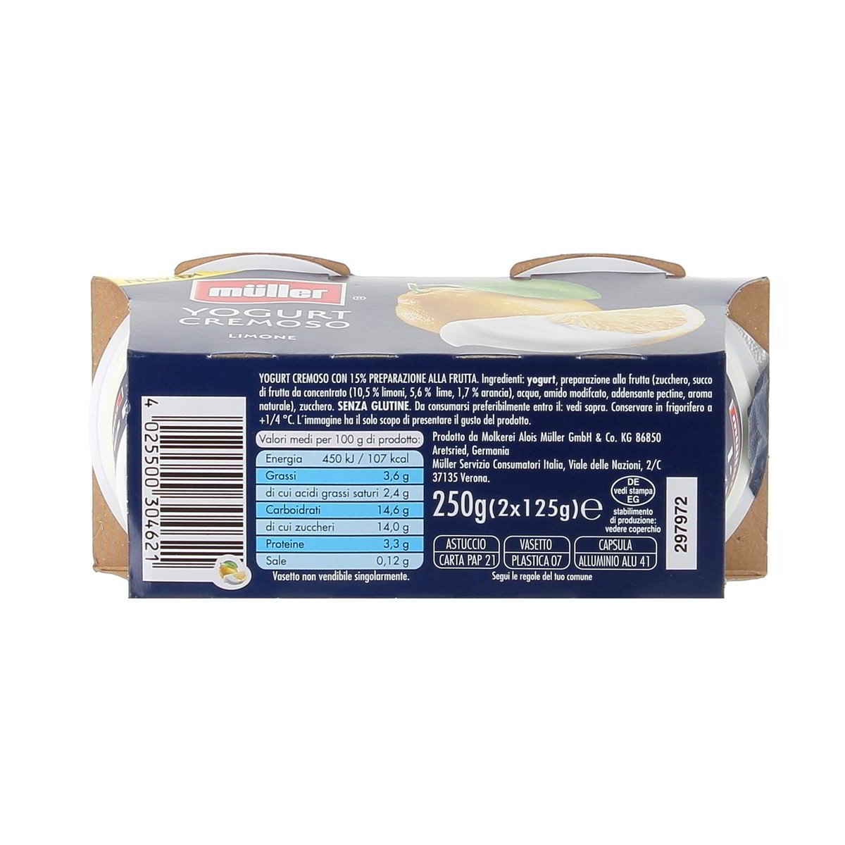 Müller Yogurt Cremoso Limone 2x125 g — immagine 3