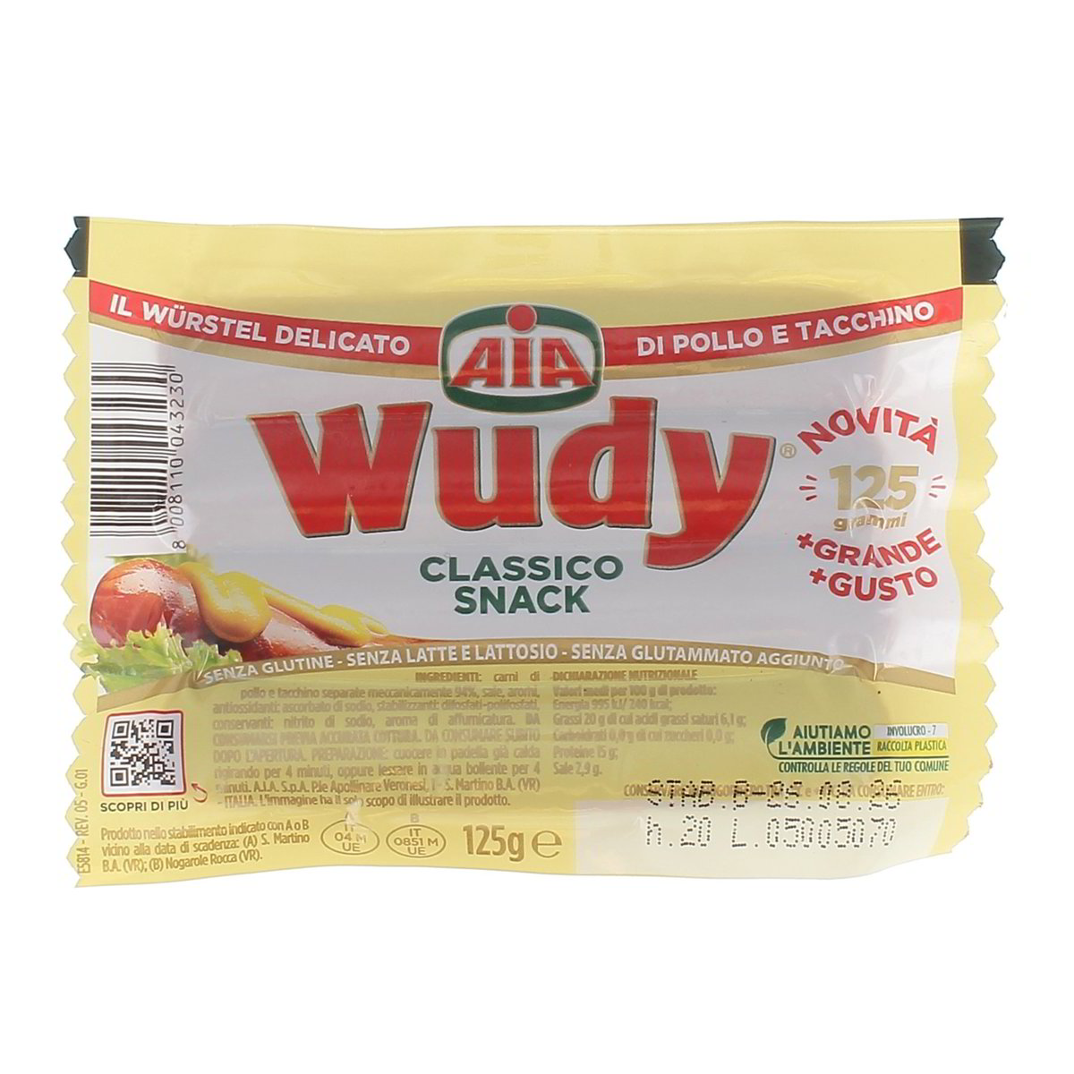 AIA Wurstel Wudy Classico Snack 125 g