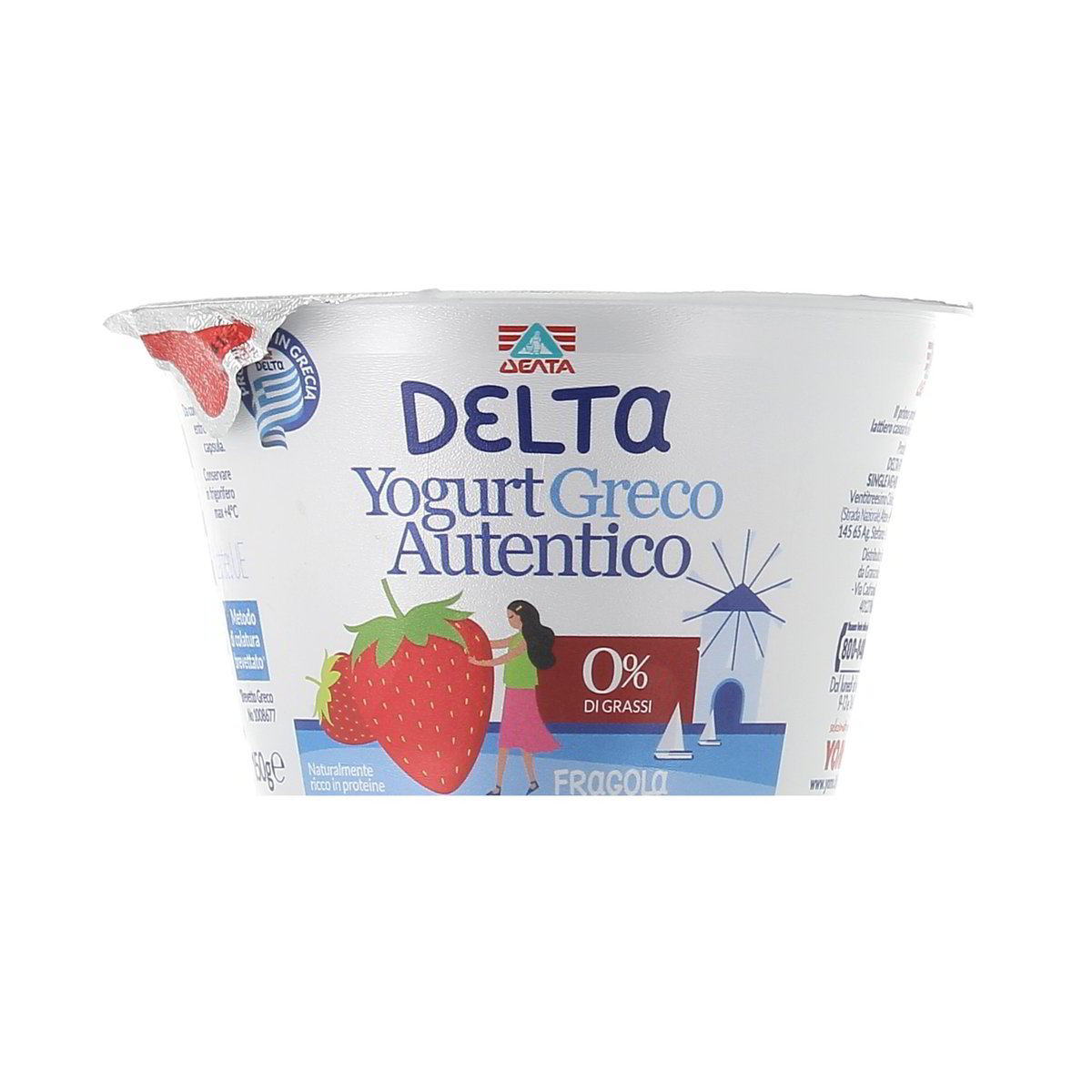 Delta Yogurt Greco Autentico Fragola 0% Grassi 150 g