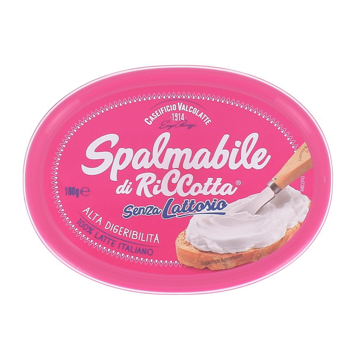 Caseificio Valcolatte Spalmabile Di Ricotta Senza Lattosio 180 g