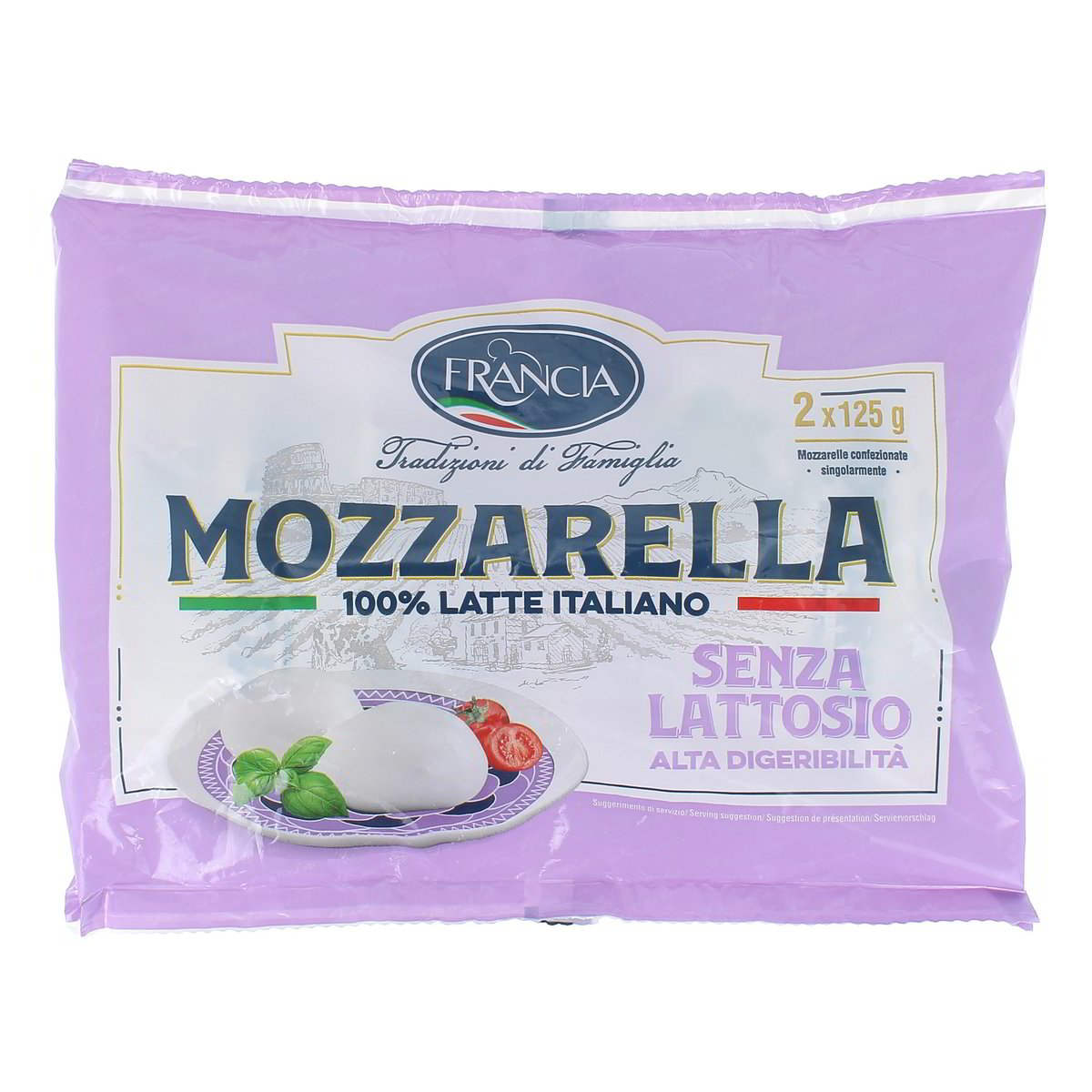 Francia Mozzarella Senza Lattosio 2x125 g