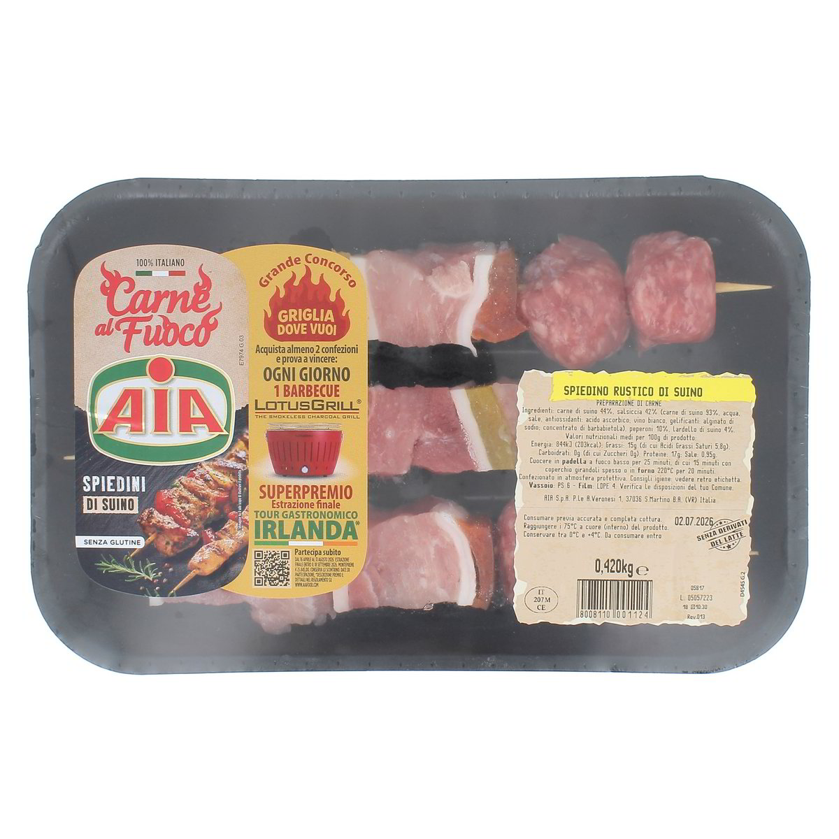 AIA Carne Al Fuoco Spiedino Di Suino 420 g