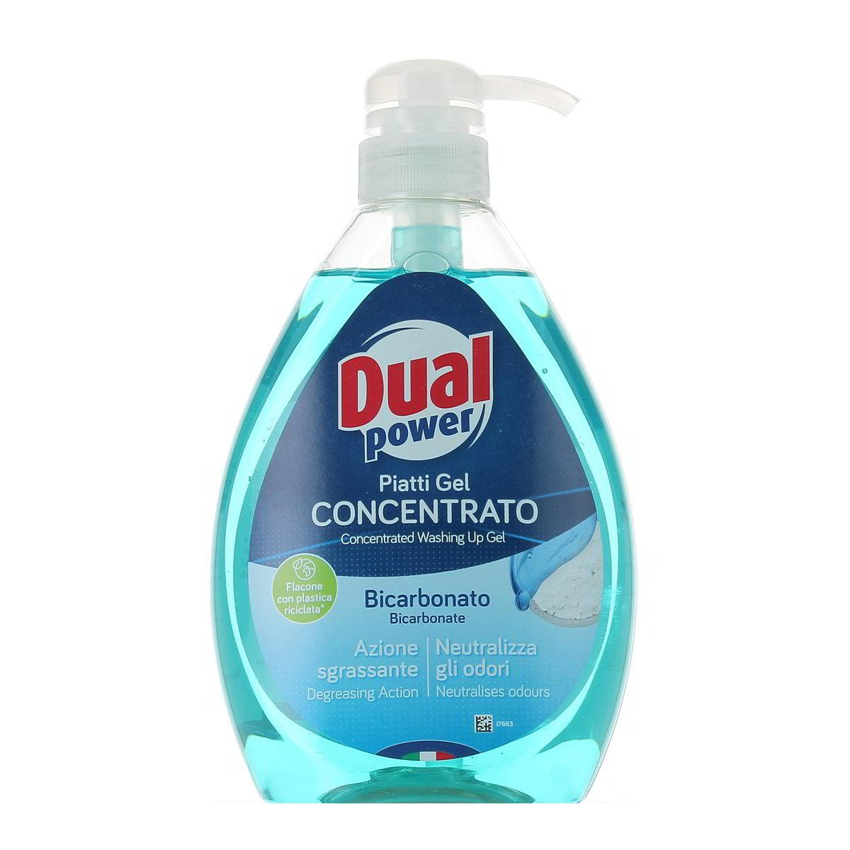 Dual Power Detersivo Piatti Gel Concentrato Bicarbonato 600 ml
