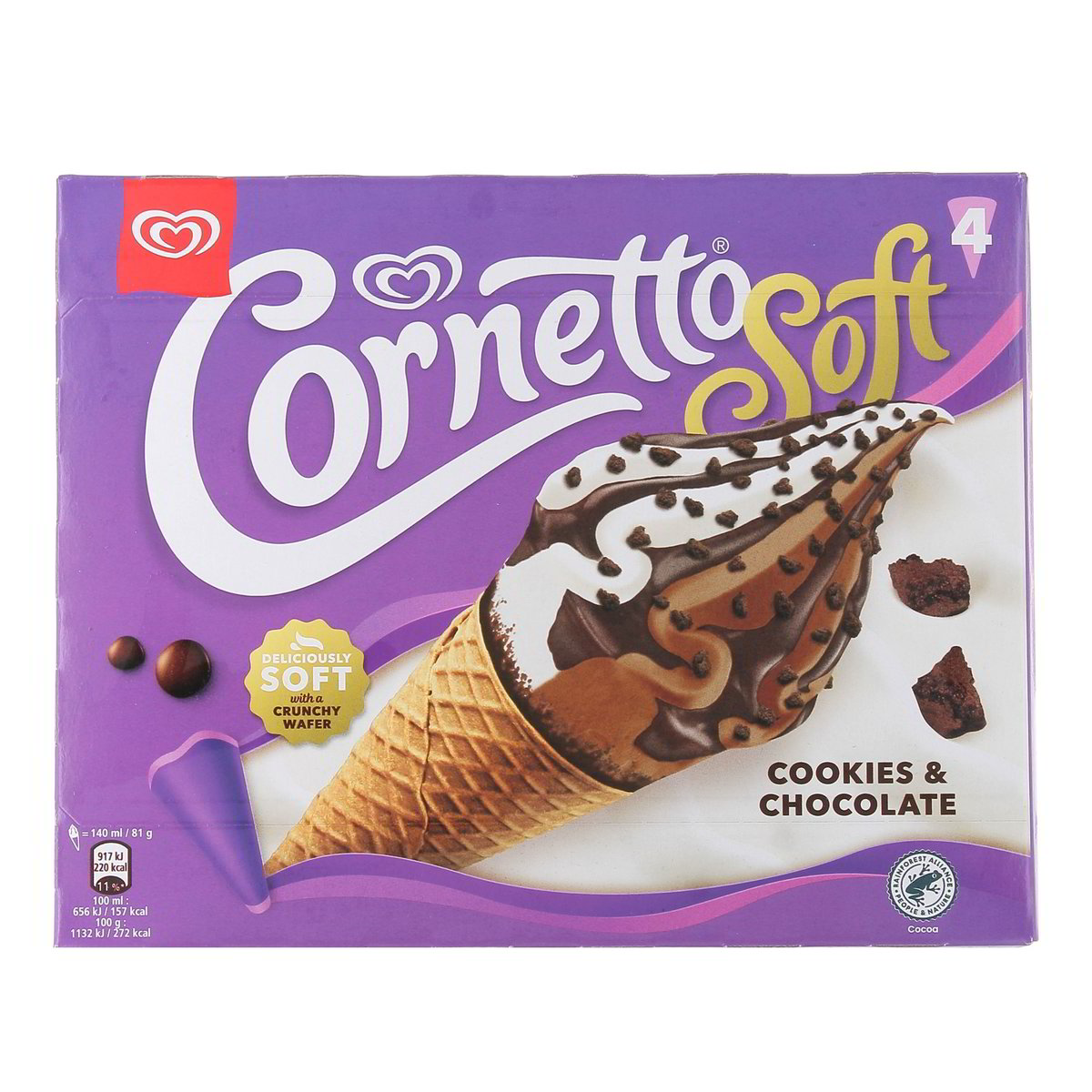 Algida CORNETTO SOFT COOKIES & CHOCOLATE x4 324 g