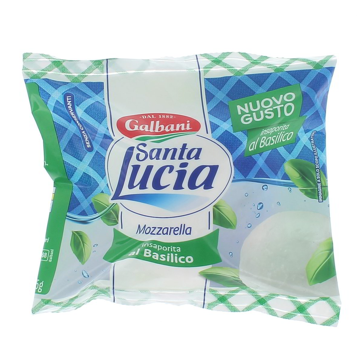 Galbani Santa Lucia Mozzarella Insaporita Al Basilico 125 g