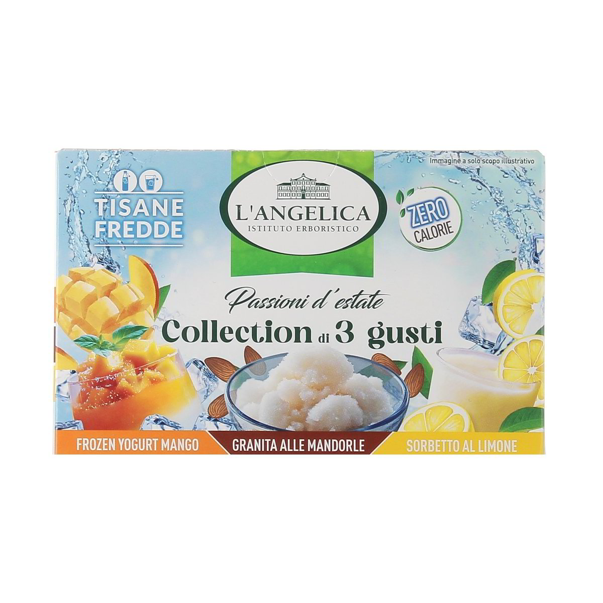 L'Angelica Tisane Fredde Collection 3 Gusti Frozen Yogurt Mango Granita Alle Mandorle Sorbetto Al Limone 15 Filtri 30,5 g