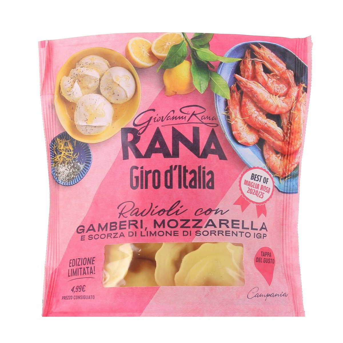 Rana Giro D'italia Ravioli Con Gamberi Mozzarella E Scorza Di Limone Di Sorrento Igp 250 g