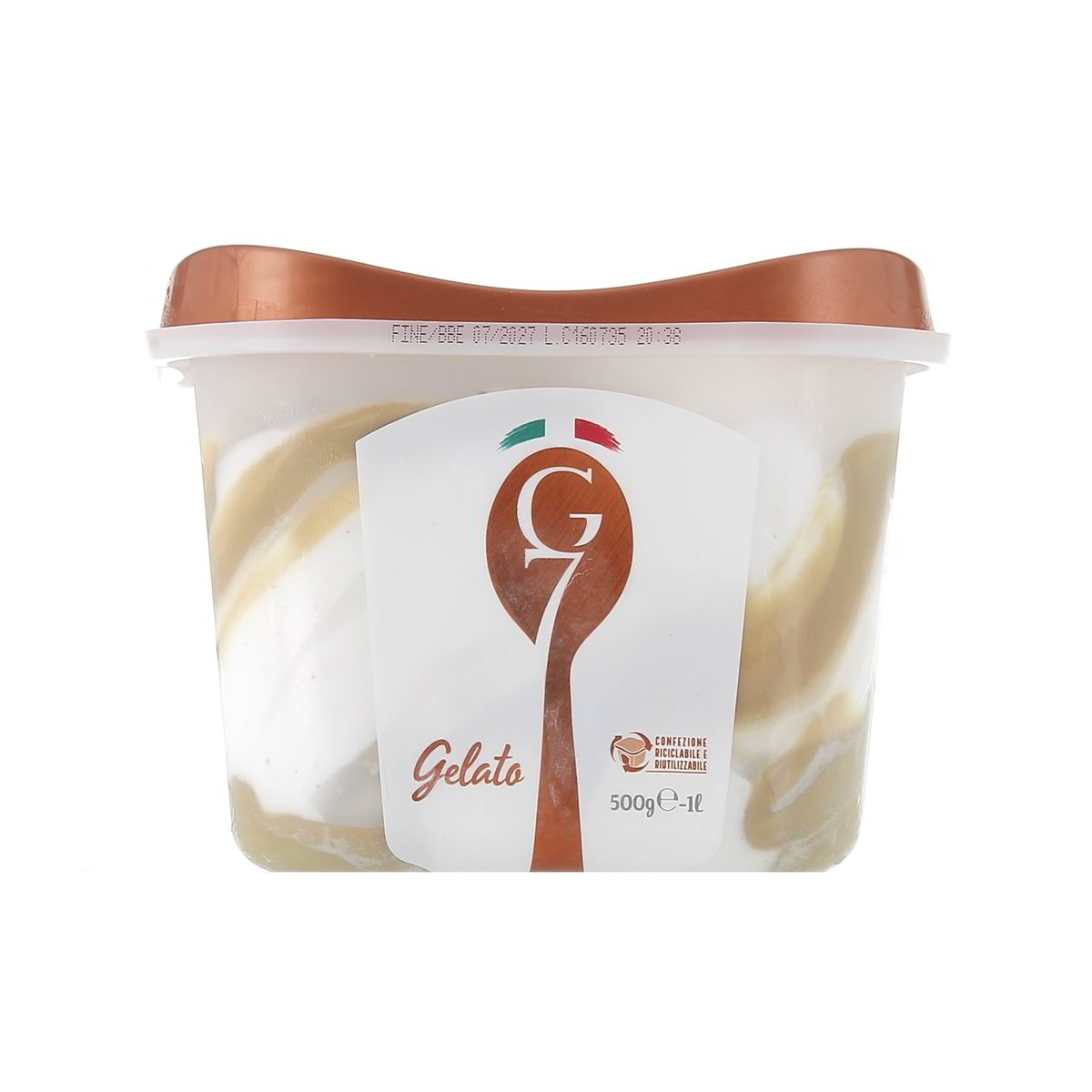 G7 Gelato Alla Vaniglia Variegato Con Crema Spalmabile Al Pistacchio 500 g