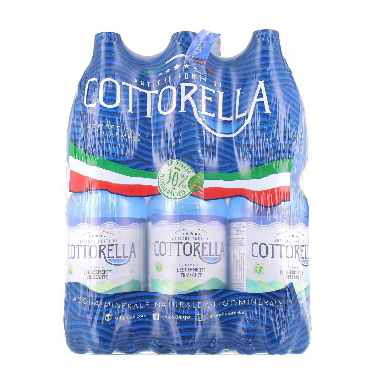 Cottorella Acqua Minerale Naturale Leggermente Frizzante 6 bottiglie GRANDI da 1,5 l