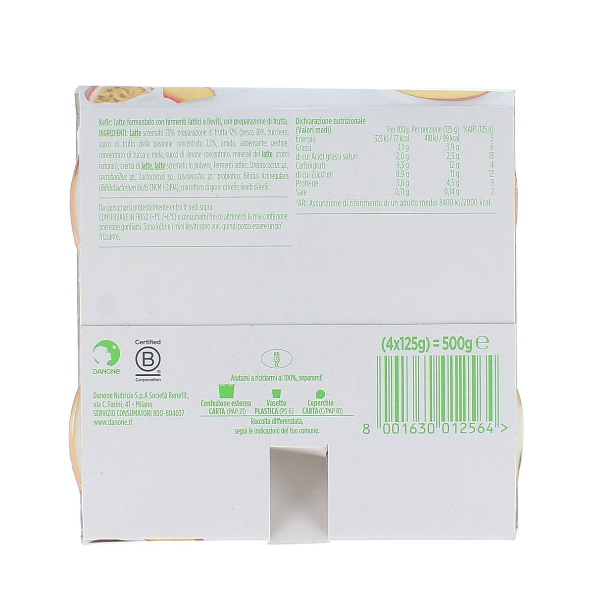 Danone Activia Kefir Pesca E Passion Fruit 4x125 g — immagine 3