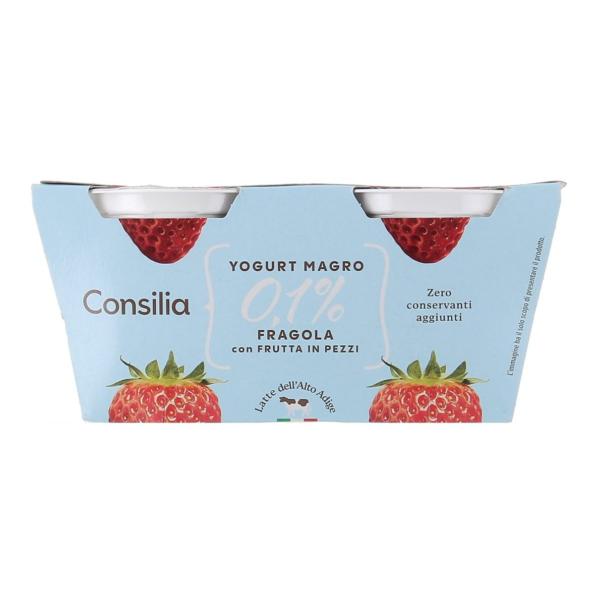 Consilia Yogurt Magro Alla Fragola 0,1% Grassi 2x125 g