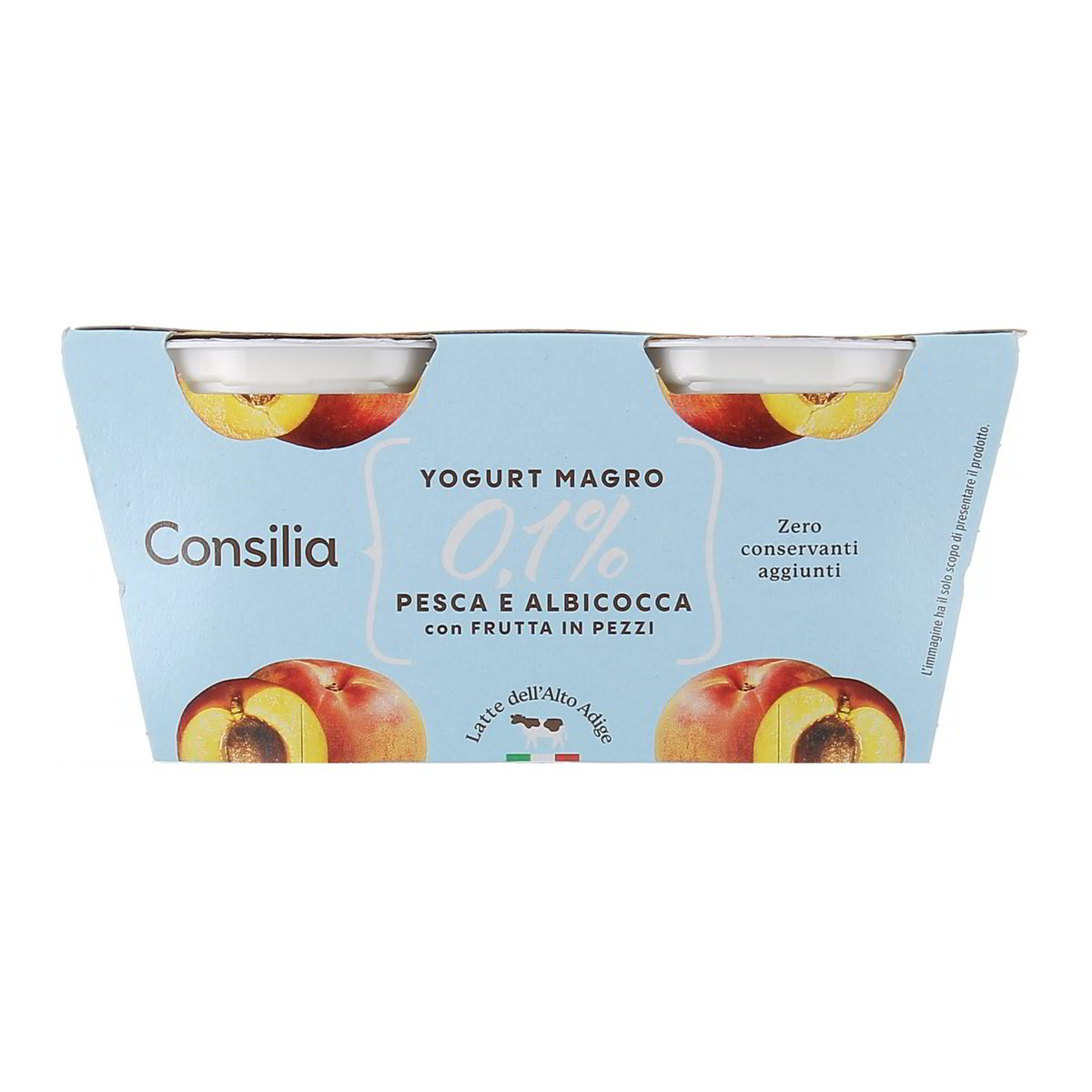 Consilia Yogurt Magro Alla Pesca E Albicocca 0,1% Grassi 2x125 g